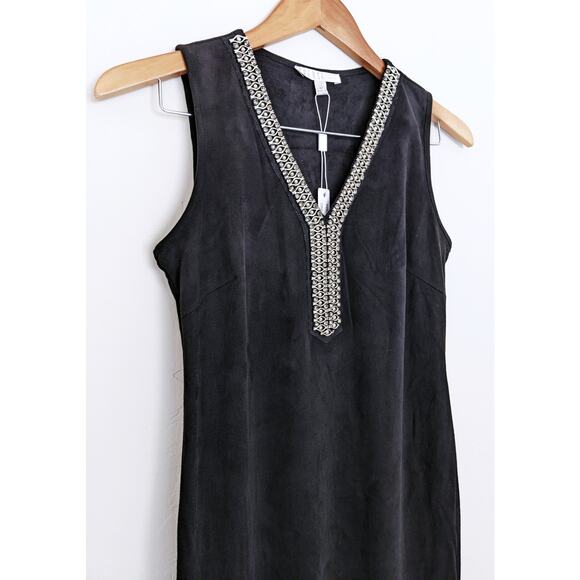 NWT SPENSE Black Sleeveless Rhinestone Mini Dress 4P - Picture 3 of 7